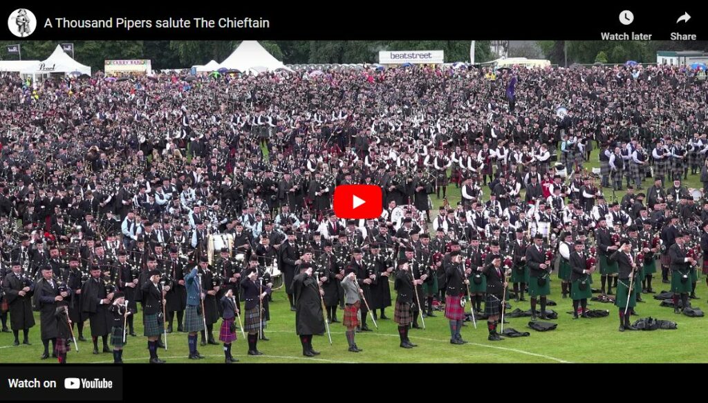 A Thousand Pipers salute The Chieftain