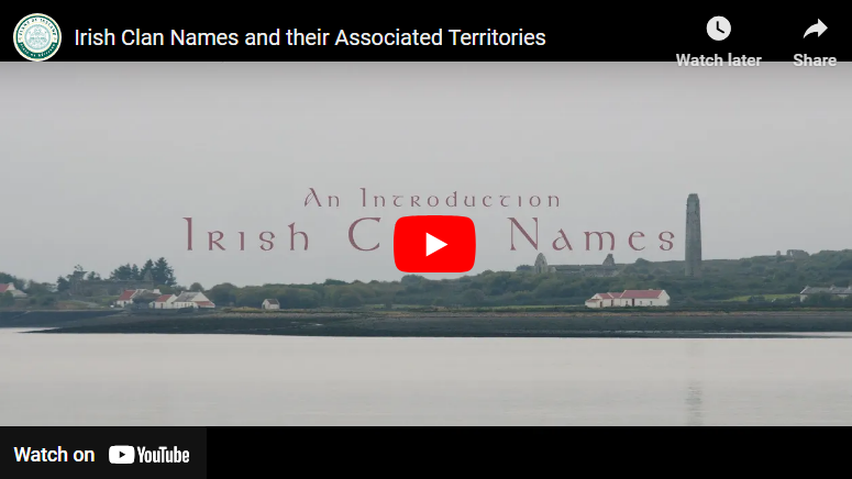 Irish Clan Names and their Associated Territories